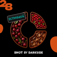 Табак для кальяна Dark Side Shot #28 Вишня Клюква Виски (25 г)